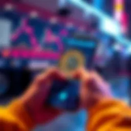 A person using a smartphone to swap Bitcoin for USDT or USDC on a trading platform
