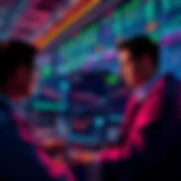 BTC Traders Analyzing Market Conditions Traders looking at charts and data on screens, assessing Bitcoin strategies amidst market volatility