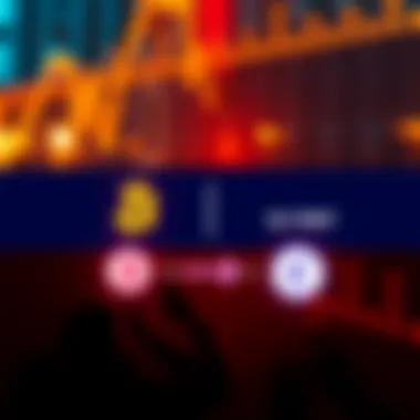 A graphic showing the options of trading BTC with euros or converting euros to USDC first, highlighting the decision-making process for traders in the cryptocurrency market.