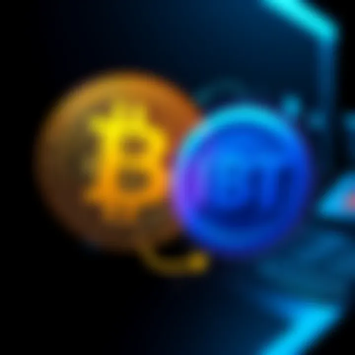 BTC Transfer to IBIT A visual showing a Bitcoin symbol transitioning into an IBIT logo, symbolizing the transfer process between the two currencies.