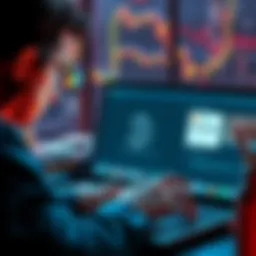 A frustrated person looking at their laptop with a wallet app open, showing a pending BTC withdrawal, indicating a problem with accessing funds.