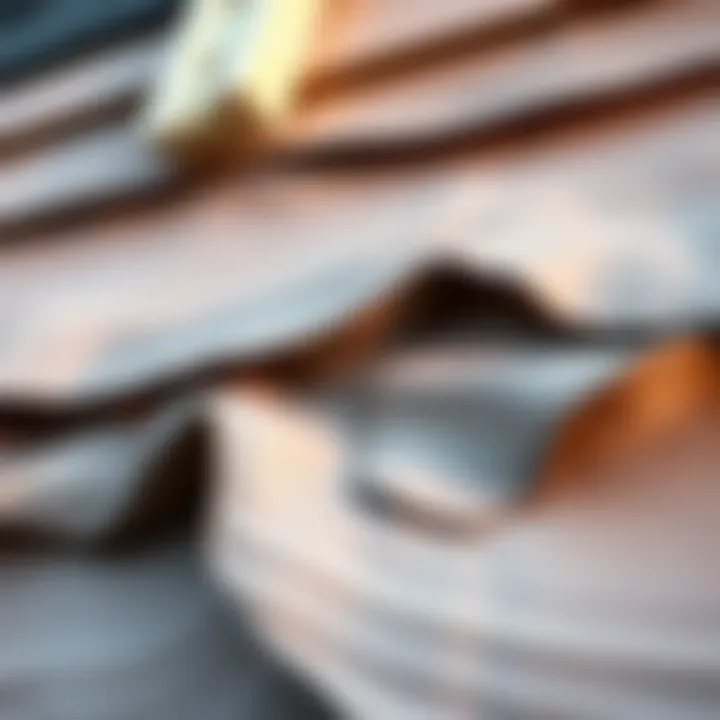 Close-up view of buckled vinyl siding on a house due to heat exposure, showing wavy and uneven panels.