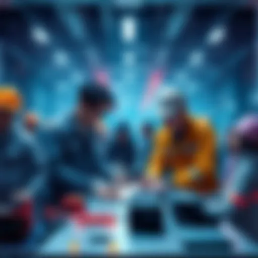 Participants collaborating at SuperteamKorea's build stations during the Solana Frontier Hackathon