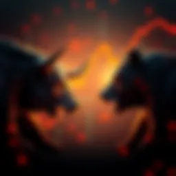 A bull and bear symbol representing market trends, highlighting the choices between selling and holding during a bear market.
