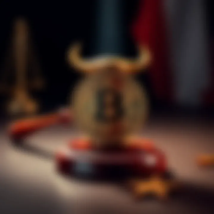 BULL BITCOIN Challenges DAC8 Law BULL BITCOIN logo with a gavel representing the court challenge against DAC8 law in France