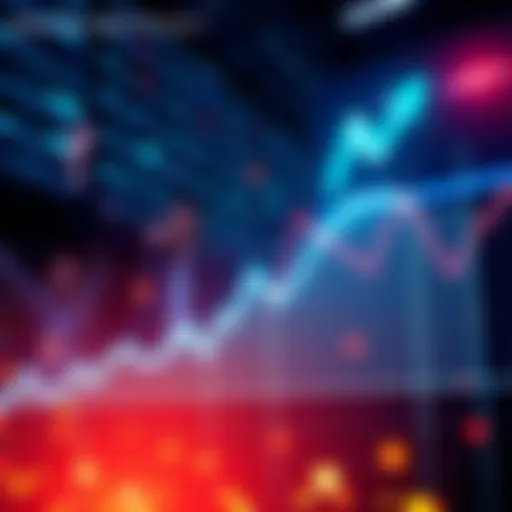 A graph showing an upward trend in stock prices with happy investors in the background celebrating