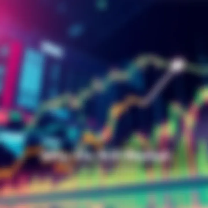 A graph showing an upward trend in the stock market with optimistic investors looking at the data