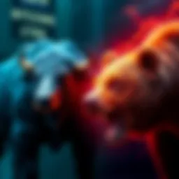 A graphic showing a bull and a bear, symbolizing the market debate.