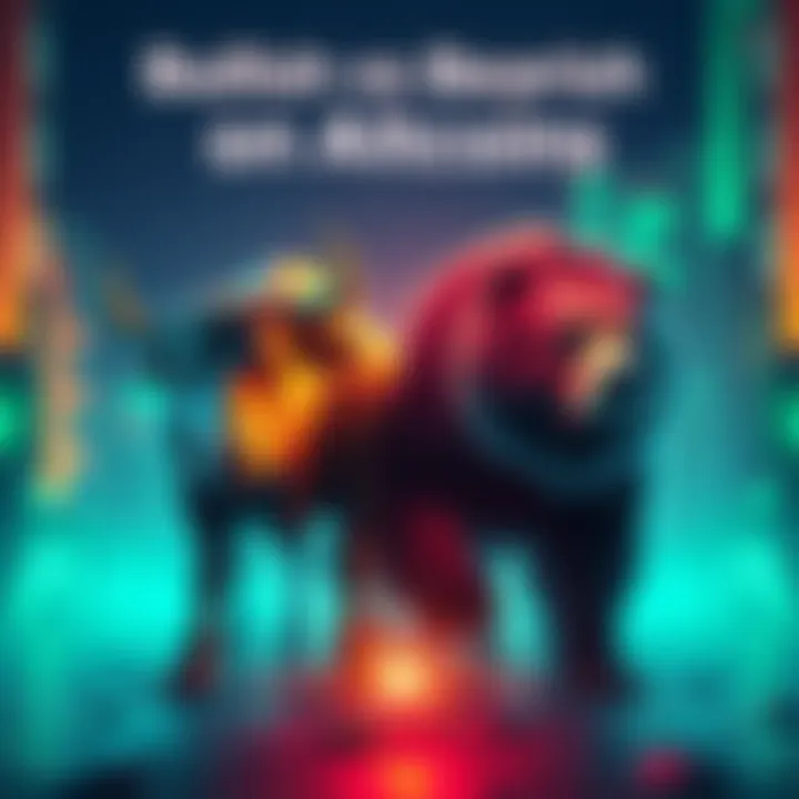 A graphic showing a bull representing bullish sentiments and a bear representing bearish sentiments in the altcoin market.