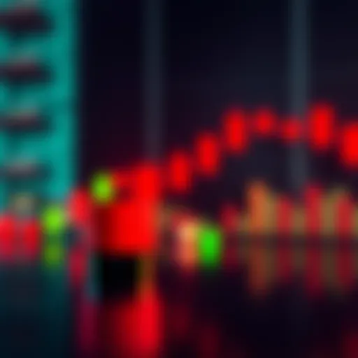 Bullish and Bearish Candlestick Patterns Illustration showing a bullish candlestick with a green body and a bearish candlestick with a red body, placed side by side to highlight the differences in trading signals.