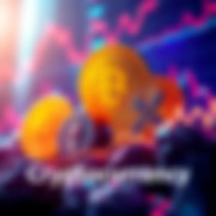 Bullish Cryptocurrency Trends A graphical representation of rising cryptocurrency prices with Bitcoin, Ethereum, and Ripple symbols prominently featured.