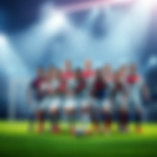 A visual representation of a Bundesliga soccer team made with common and limited cards, symbolizing a budget-friendly strategy for building a squad.