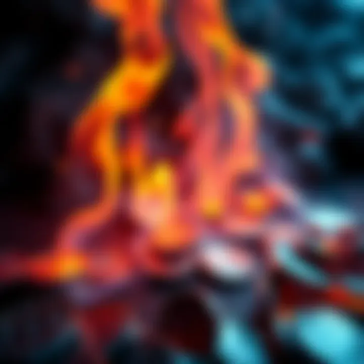 A digital representation of tokens being burned, symbolizing the reduction in supply within a crypto project.