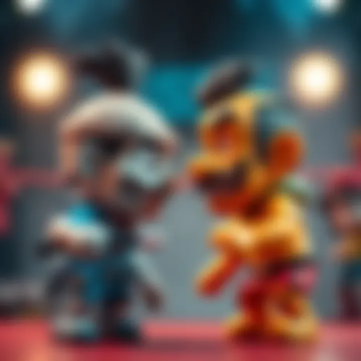 Claymation-style characters of Burry and Tom Lee facing off in a playful death match scene