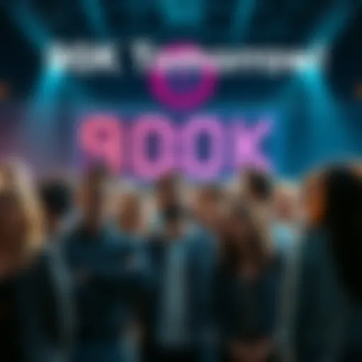 Business Launch Countdown A group of diverse people eagerly waiting for a major business launch, with countdown clock in the background.