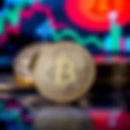 Buttcoin Concept Illustration of a coin labeled Buttcoin with Bitcoin in the background, highlighting similarities.