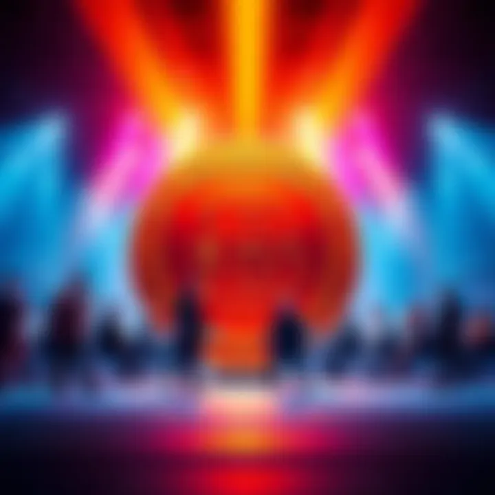 A visual representation of the Buttcoin debate with people discussing pros and cons around a digital coin symbol.