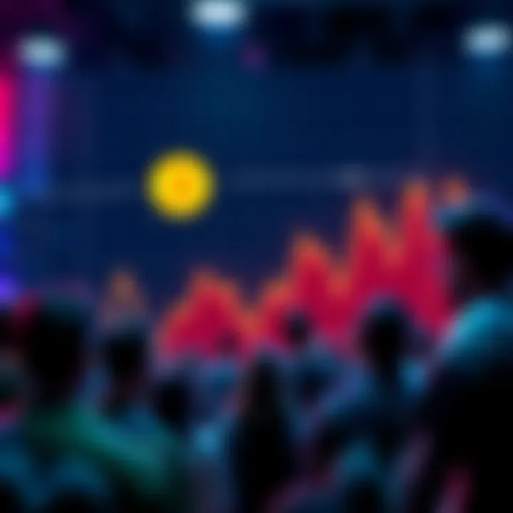 A graphic showing a downward trend in Buttcoin's value with concerned community members discussing their reactions.
