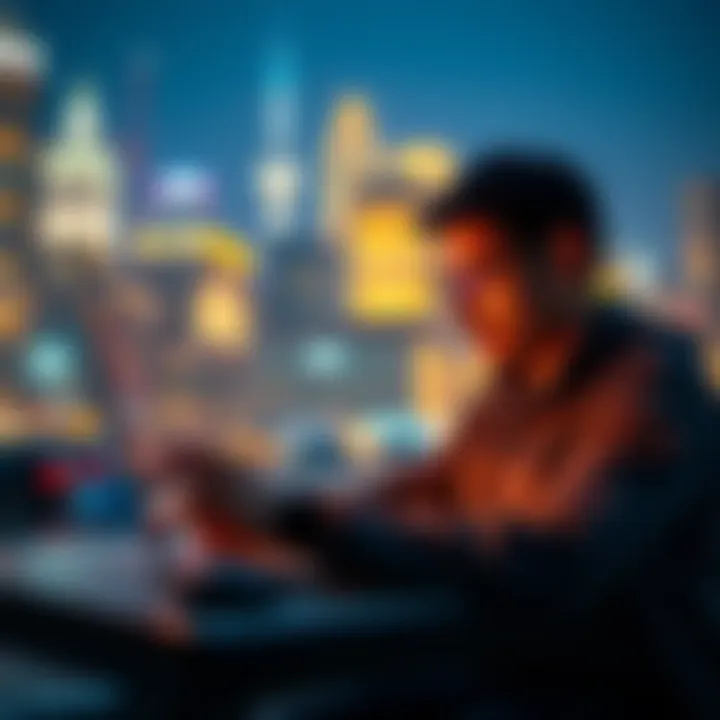 A person exploring cryptocurrency options on a laptop without ID verification