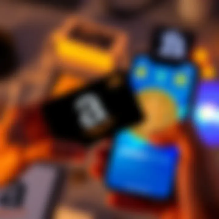 A person holding an Amazon gift card next to a Bitcoin symbol on a smartphone screen