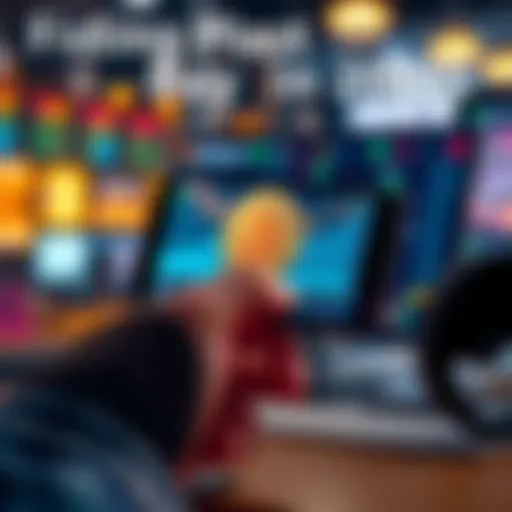 A person using a smartphone to buy Bitcoin on a trading platform like Robinhood, with charts and graphs visible on the screen.