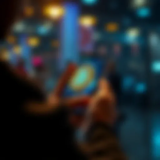 Buying BTC with USDT A person using a smartphone to buy Bitcoin using USDT in a digital wallet app