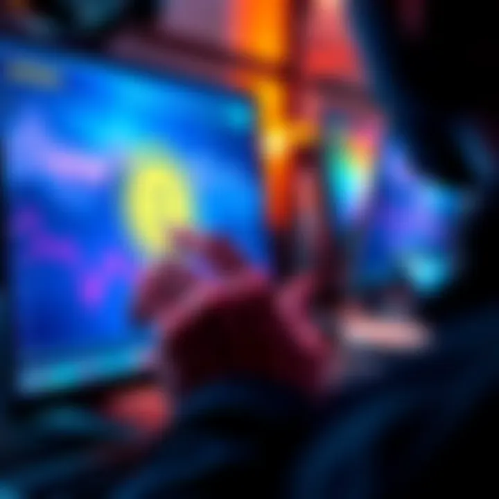 Person looking at a Coinbase screen with USCR cryptocurrency on display