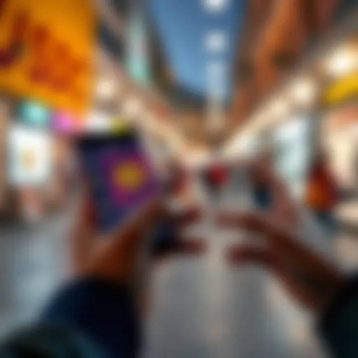 A person using a smartphone to buy USDC with Euros, showing a digital wallet app on the screen.
