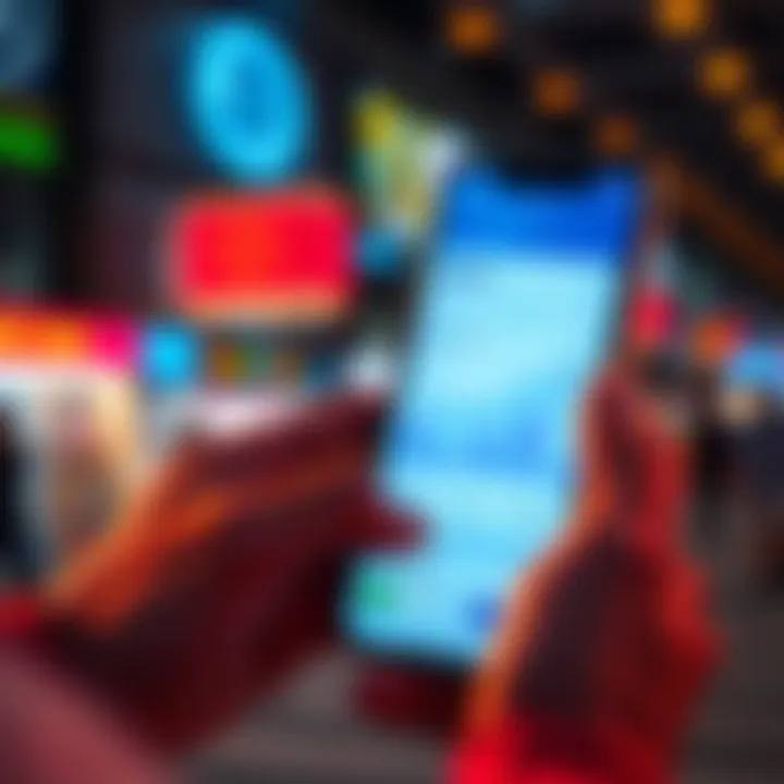 A person using a smartphone to purchase USDC through a finance app, showing low fees