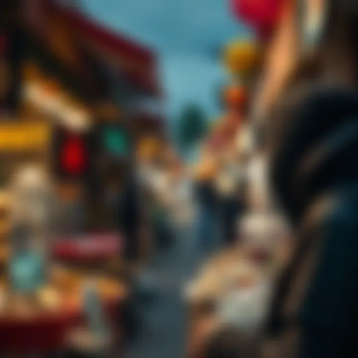 A person buying wild sats directly from a miner at an outdoor market, showcasing non-KYC options.