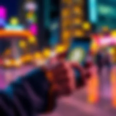 A person using a smartphone to buy Bitcoin with USDT through an app.