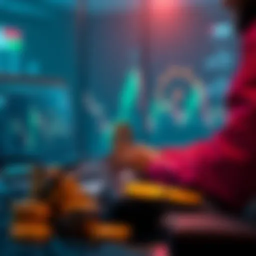 A person buying bitcoins on a laptop with a secure wallet beside them