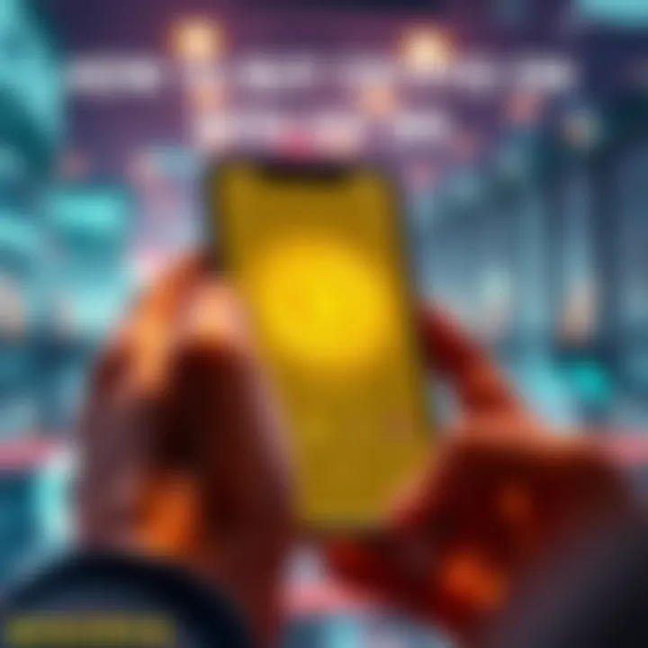 A person using a smartphone to purchase cryptocurrency on the Binance app with a small investment