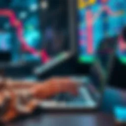 A person using a laptop to buy cryptocurrency on an exchange for transfer to Exodus wallet.