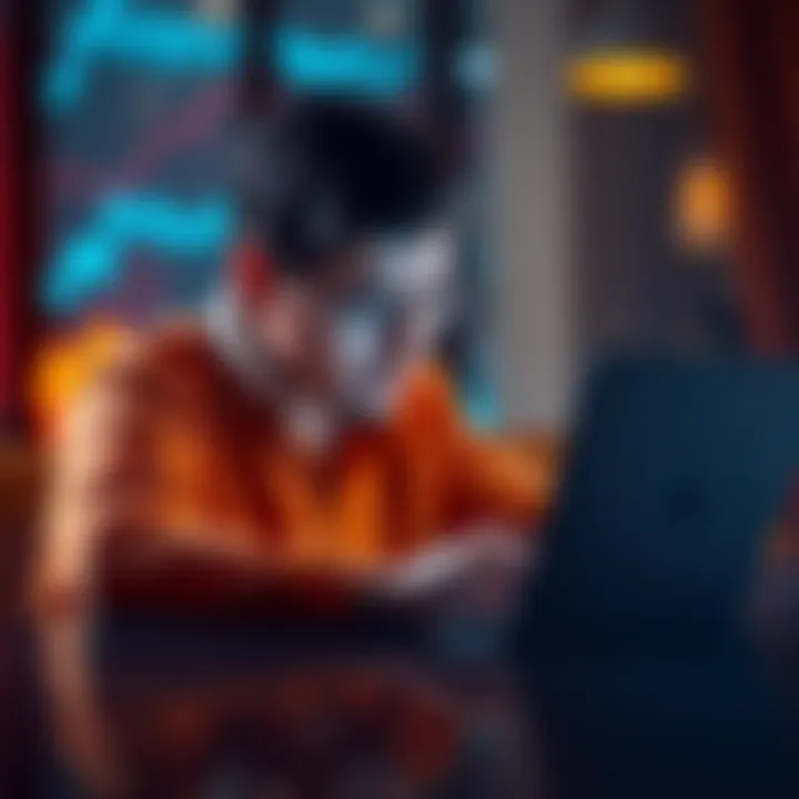 A frustrated person looking at a laptop with a locked Bybit account screen after trying to withdraw funds.