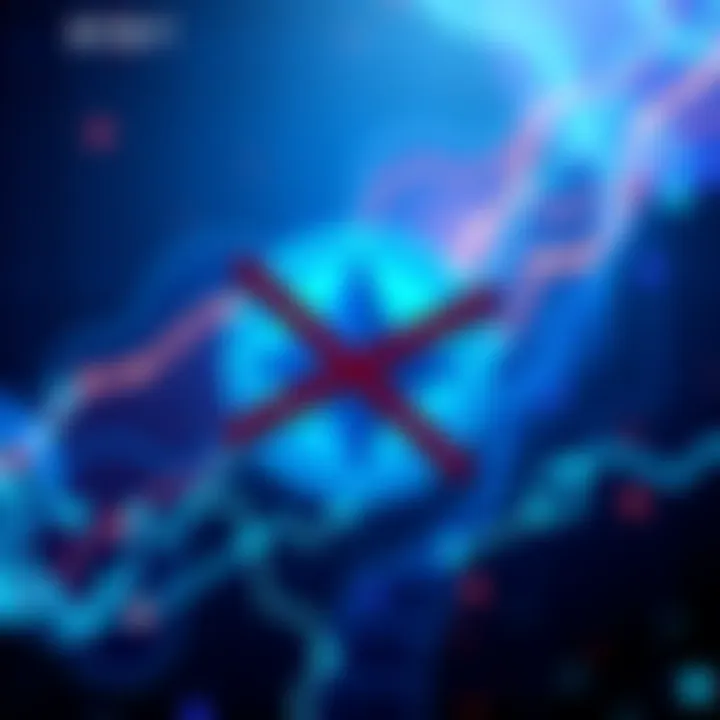 Bybit Delists Digibyte A graphic showing Bybit's logo with a crossed-out symbol over Digibyte's logo, indicating delisting.