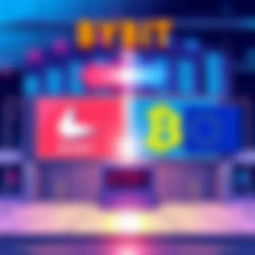 Illustration showing two separate exchanges with distinct branding for Bybit Global and Bybit EU, highlighting their different order books.