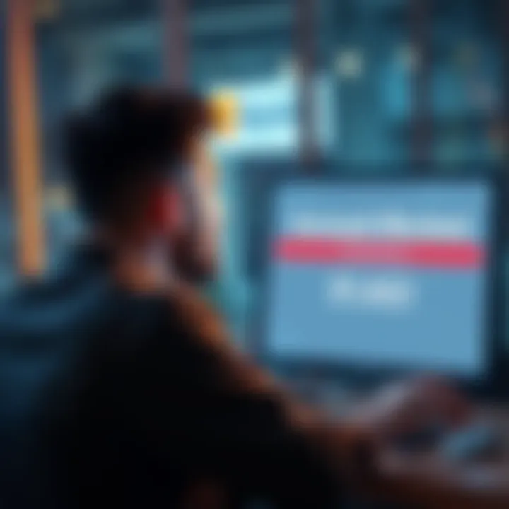 A worried individual looking at their computer screen with a frozen Bybit account message and $1,622 in funds mentioned