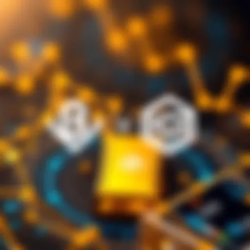 Logos of Byzanlink and GoldFinger merging with a digital gold bar and blockchain elements in the background