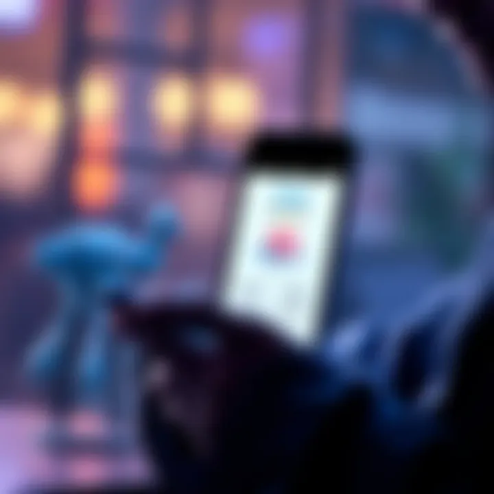 A person using the Cake Wallet app on a smartphone, looking frustrated with syncing issues