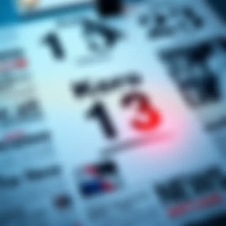 A calendar page showing a prominently marked date with news headlines around it, emphasizing the connection between time and media representation.