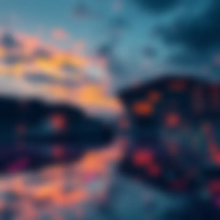 A serene digital landscape symbolizing a quiet phase in the cryptocurrency market, with subtle graphs and icons indicating low activity.