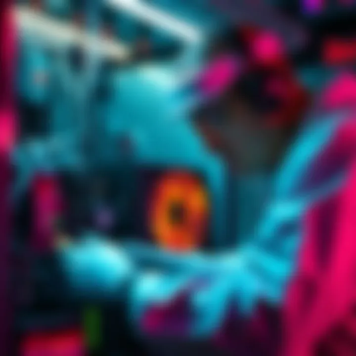 A technician examining the Canaan Avalon Nano 3S miner, focusing on troubleshooting connectivity issues for optimal performance.