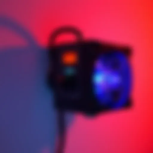 Canaan Avalon Q mining device plugged into a 240V power outlet, with indicators showing operational status