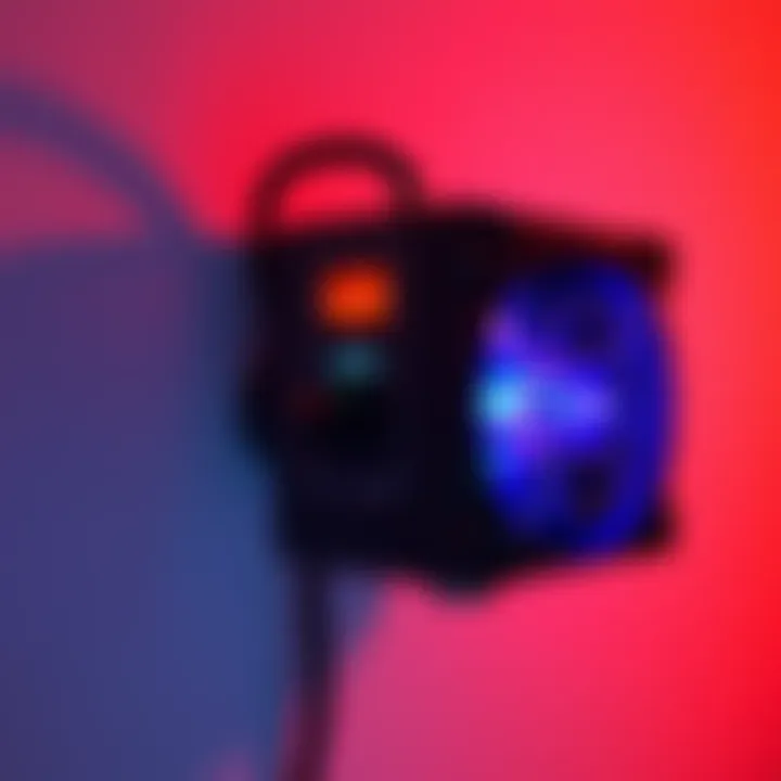 Canaan Avalon Q mining device plugged into a 240V power outlet, with indicators showing operational status