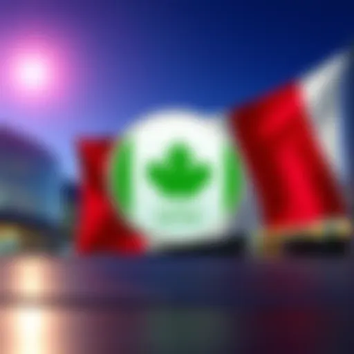 QCAD stablecoin symbol with Canadian flag colors, representing Canada's introduction of a fully compliant cryptocurrency