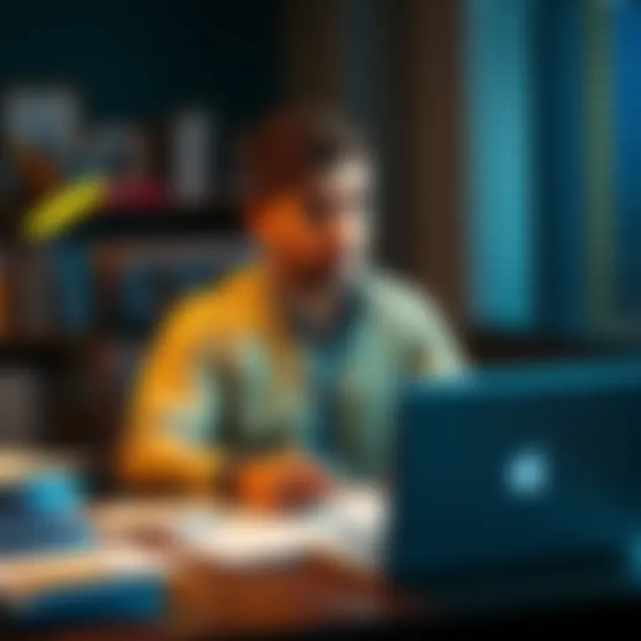 A Canadian man sitting at a desk, looking concerned as he discusses his experiences with cryptocurrency fraud and hacking, surrounded by papers and a laptop.