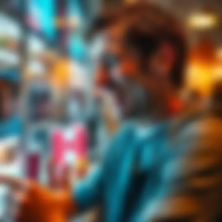 A Canadian person smiling while discussing the phrase 'atlas bucks' in an advertisement, bringing humor to the conversation about marketing language.