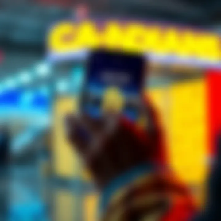 A Canadian person using a smartphone to buy cryptocurrency directly in USD without currency conversion
