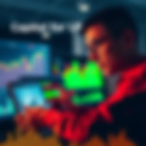 A person analyzing financial charts and liquidity pool options to determine investment strategy